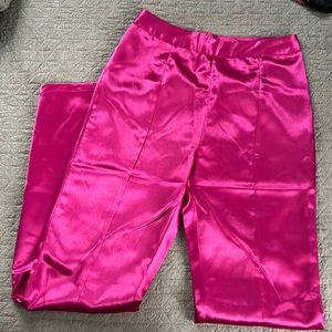 Pink wide leg pants